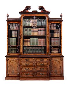 George III secretaire library bookcase