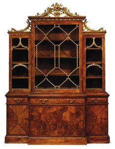 George II breakfront bookcase