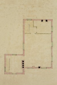 Floor Plan of the Second Floor of the Proposed Villa at Catskill by Thomas Cole