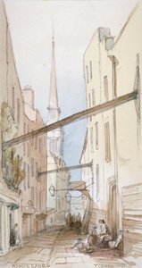 Huggin Lane, City of London by Thomas Colman Dibdin