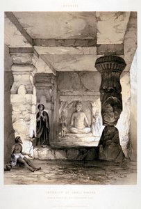 Kannari, Interior of a Small Vihara, India