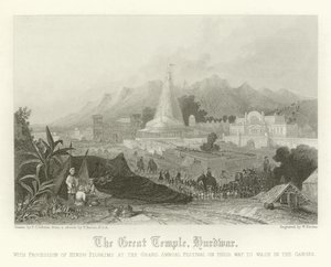 The Great Temple, Hurdwar, India by Thomas Colman Dibdin