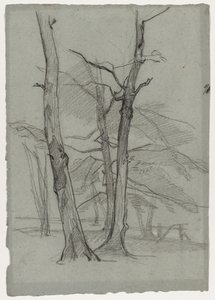 Landscape Study with Trees by Thomas Couture