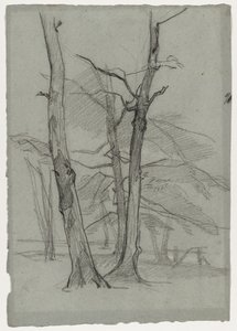 Landscape Study with Trees by Thomas Couture