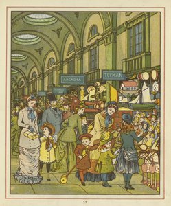 People Shopping in an Arcade by Thomas Crane