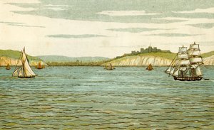White Cliffs of Dover Viewed from a Channel Crossing by Thomas Crane