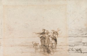 Shrimpers on the Shore by Thomas Creswick