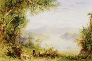 View on the Hudson River (c.1840-45) by Thomas Creswick