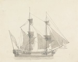 A Two Master in Sail by Thomas Daniell