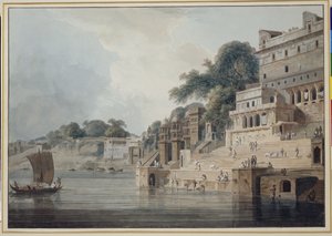Dasasvamedha Ghat, Benares by Thomas Daniell