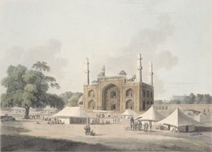 Gate of the Tomb of the Emperor Akbar at Secundra, Near Agra