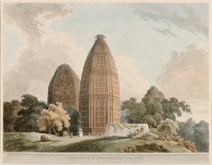 Hindoo Temples at Bindrabund on the River Jumna by Thomas Daniell