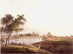 The Bridge at Juonpore, Bengal, engraved by H. Merke, pub. by Edward Orme 1804 by Thomas Daniell