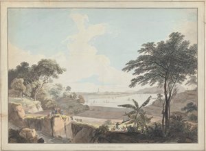 View of the Canton River, near Whampoa, China by Thomas Daniell