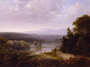 River View with Hunters and Dogs by Thomas Doughty