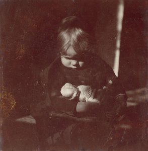 Betty Reynolds with Doll on Lap, ca. 1885