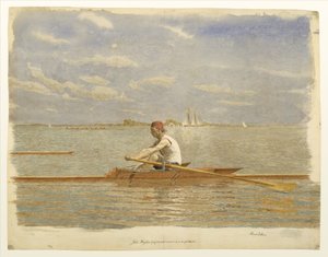 John Biglin in a Single Scull by Thomas Eakins