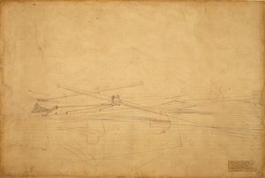Perspective Drawing for The Biglin Brothers Turning The Stake by Thomas Eakins