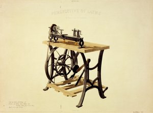Perspective of Lathe by Thomas Eakins