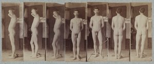Photographs of a Standing Male Nude Model Joseph Smith, c. 1883