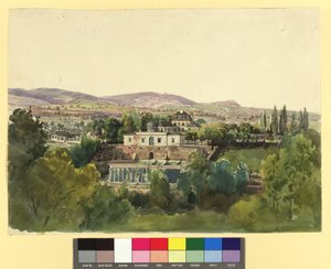 View from Döbling to the Kahlenberg and the Villa of Baron Johann von Lang (Nußwaldgasse 19 or 22) by Thomas Ender