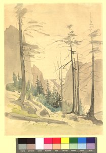 Mountain Landscape - Study by Thomas Ender