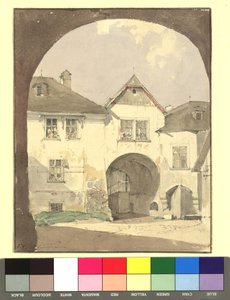 Motif from Klosterneuburg (Houses) by Thomas Ender
