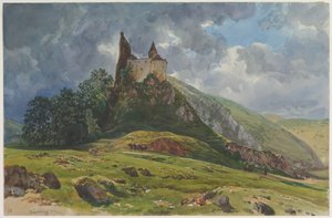 Ruin of Burg Schachenstein at Thörl in Styria by Thomas Ender