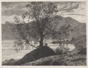 The Old Birch Tree at Slinde, Sognefjord by Thomas Fearnley
