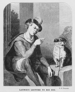 Launce’s Lecture to his Dog, Two Gentlemen of Verona by Thomas Francis (after) Dicksee