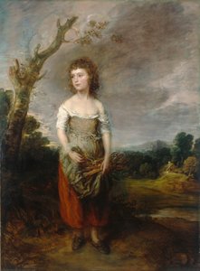 A Peasant Girl Gathering Faggots in a Wood by Thomas Gainsborough