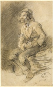 A Woodman Seated on a Bundle of Faggots