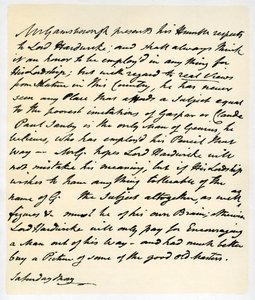 Letter from Thomas Gainsborough to Lord Hardwicke