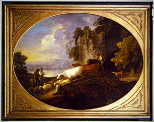 River Landscape with Rustic Lovers
