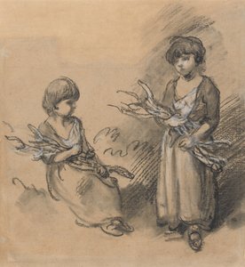 Studies of Girls Carrying Twigs by Thomas Gainsborough