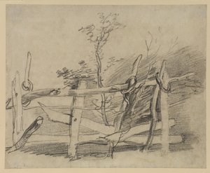 Study of an old hurdle by Thomas Gainsborough