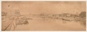 A Selection of Twenty of the Most Picturesque Views in Paris: View of the Tuilleries and Bridge and taken from Pont de la Concorde by Thomas Girtin