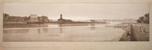 A Selection of Twenty of the Most Picturesque Views in Paris: View of the Village of Chaillot, &c taken from Pont de la Concorde by Thomas Girtin