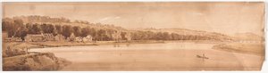 Twenty Views of Paris and Environs: View of St. Cloud and Mount Calvary Taken from Pont de Sèvres by Thomas Girtin