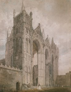 West Front of Peterborough Cathedral by Thomas Girtin
