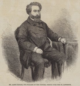 Mr James Hodges, the Builder of the Victoria Bridge over the St Lawrence by Thomas Harrington Wilson