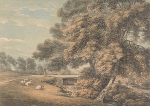 The Trees and River in the Park at Coleorton Hall, Leicestershire by Thomas Hearne