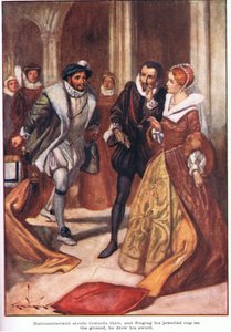 Northumberland Strode Towards Them, and Flinging His Jewelled Cap on the Ground, He Drew His Sword
