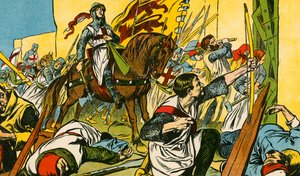 Richard Lionheart Fighting in the Holy Land by Thomas Heath Robinson
