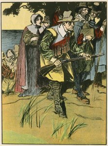 The Pilgrim Fathers Entering the New World by Thomas Heath Robinson