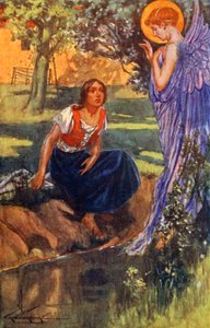 When she had heard it three times, she knew it was the voice of an angel by Thomas Heath Robinson