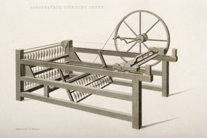 The Spinning Jenny, invented by James Hargreaves in 1764 by Thomas Henry Nicholson
