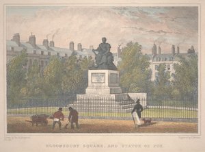 Bloomsbury Square with Statue of Fox, Engraved by Charles Mottram