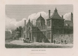 British Museum at Montague House by Thomas Hosmer Shepherd