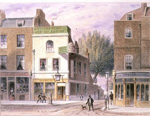 Carved Red Lion Inn, Islington Green, date on house 1660